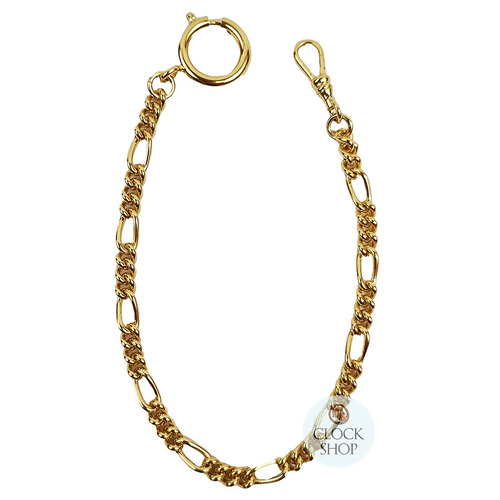 Gold Plated Figaro Pocket Watch Chain 25cm By CLASSIQUE image