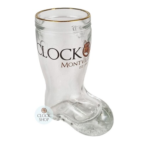Shot Glass Boot With Clock Shop Logo