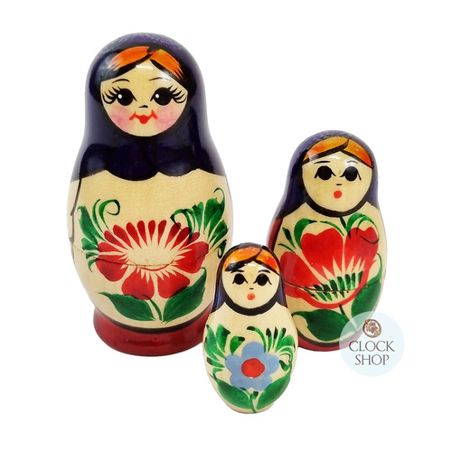 Kirov Russian Dolls- Purple Scarf & Red Dress 7cm (Set Of 3) image