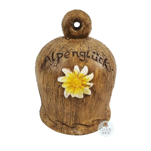 Ceramic Bell With Edelweiss Flower 11cm