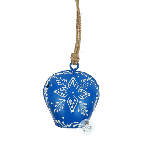 23cm Metal Bell On Rope- Blue image