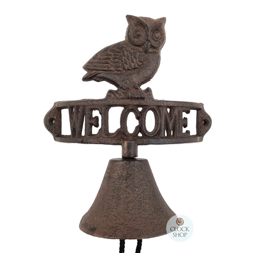 Cast Iron Door Bell- Welcome Owl image