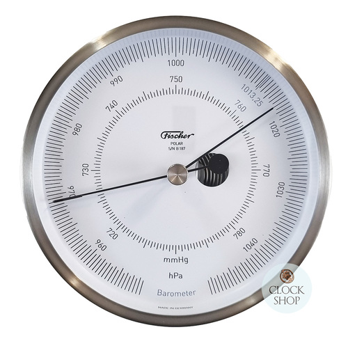 13cm Stainless Steel Polar Series Barometer By FISCHER