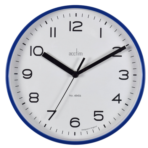 20cm Runwell Midnight Blue Wall Clock By ACCTIM