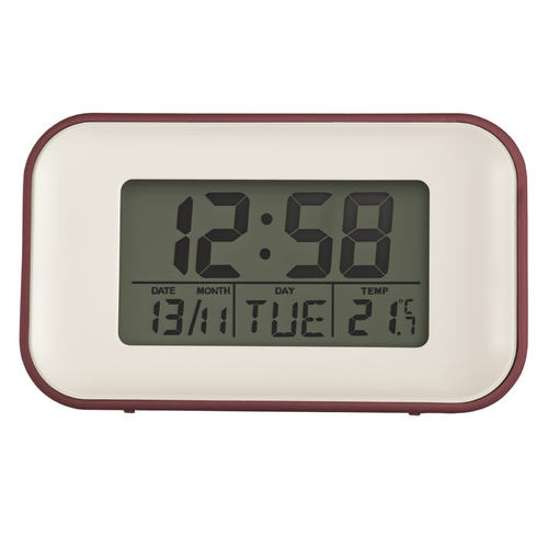 6cm Alta Red Spice Reflective LCD Digital Alarm Clock By ACCTIM
