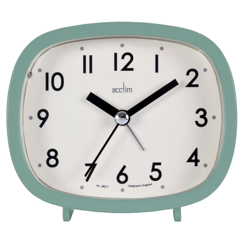9cm Hilda Soft Green Silent Analogue Alarm Clock By ACCTIM image