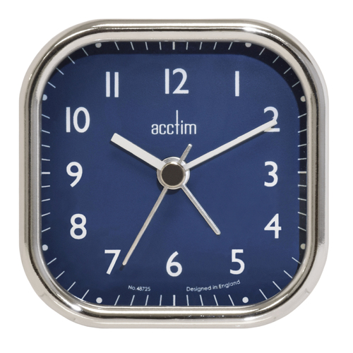 7cm Zak 2 Chrome Analogue Alarm Clock By ACCTIM