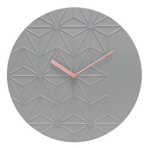 30cm Chloe Grey Geometric Wall Clock By ACCTIM