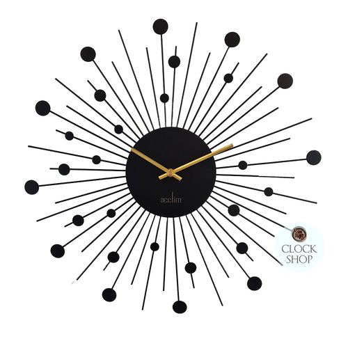 50cm Brielle Black Starburst Wall Clock By ACCTIM