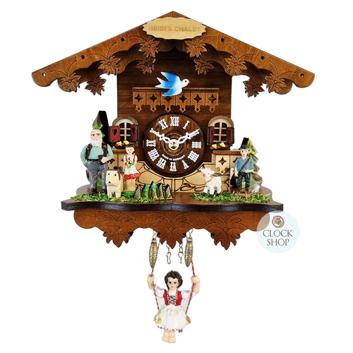 Heidi House Battery Chalet Kuckulino With Swinging Doll 16cm By ENGSTLER