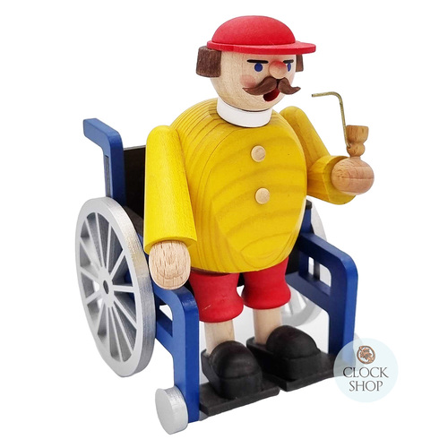 14cm Man In Wheelchair German Incense Burner By Richard Glässer image