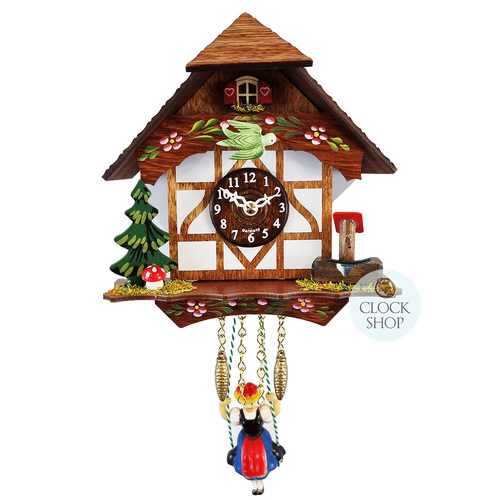 Tudor House Battery Chalet Kuckulino With Swinging Doll 17cm By TRENKLE image