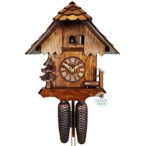 Water Trough & Tree 8 Day Mechanical Chalet Cuckoo Clock By 28cm By SCHWER image
