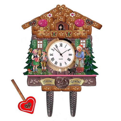 Hansel & Gretel Chalet Mini Wall Clock 21cm