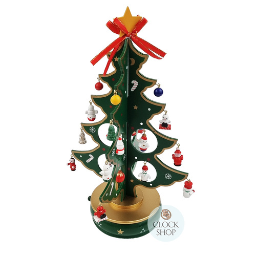 Rotating Musical Christmas Tree With Decorations 33cm (Silent Night)