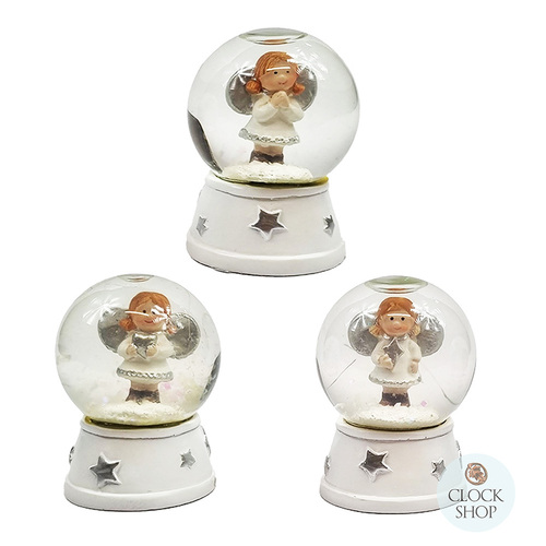 5cm White Angel Snow Globe- Assorted Designs image