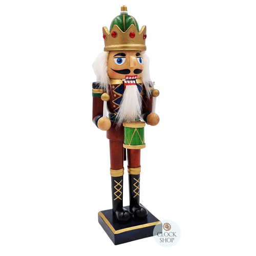 23cm Brown & Green Drummer Nutcracker image