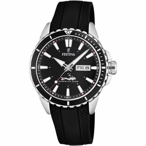 44.5mm Black Mens Divers Watch By FESTINA image