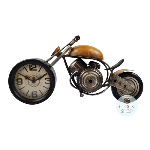14.5cm Orange Motorbike Battery Table Clock By COUNTRYFIELD