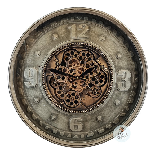 60cm Jolijn Bronze Moving Gear Wall Clock By COUNTRYFIELD