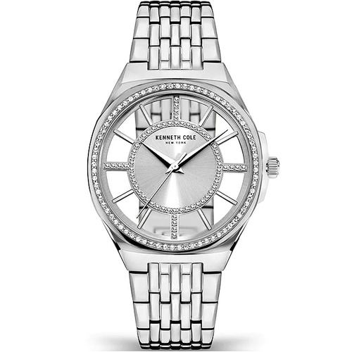 Silver and Diamanté Watch with Bracelet Band BY KENNETH COLE
