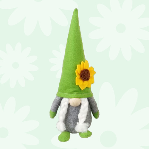Maya Mossgrove | 32cm Garden Gnome With Sunflower Hat | Girl