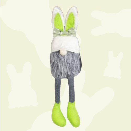 Merrick Mossweaver | 31cm Green Bunny Gnome With Bow