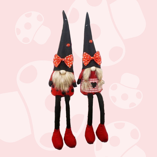 56.5cm Ladybug Gnome With Polka Dot Bow- Boy Or Girl image