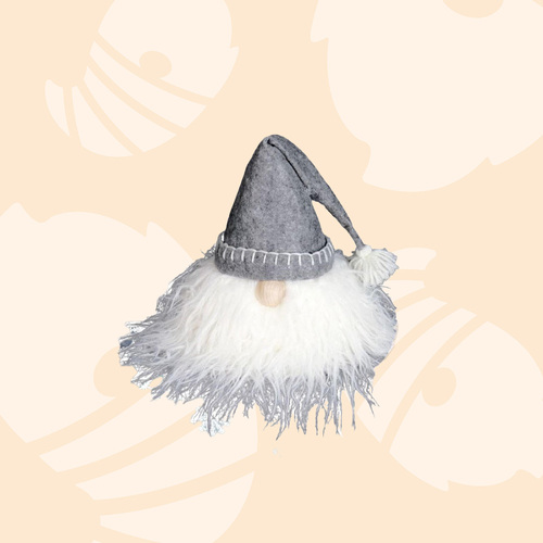 Wyatt Willowbend | 21cm Hairy Christmas Gnome With Grey Hat
