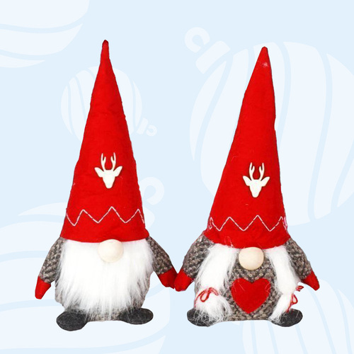 30cm Gnome With Red Reindeer Hat - Boy Or Girl image