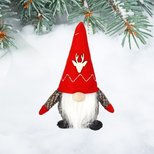 20cm Gnome With Red Reindeer Hat - Boy