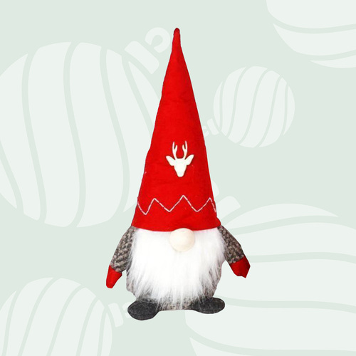 20cm Gnome With Red Reindeer Hat - Boy