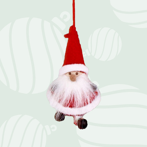 160cm Santa Gnome Hanging Ornament With Red Hat image