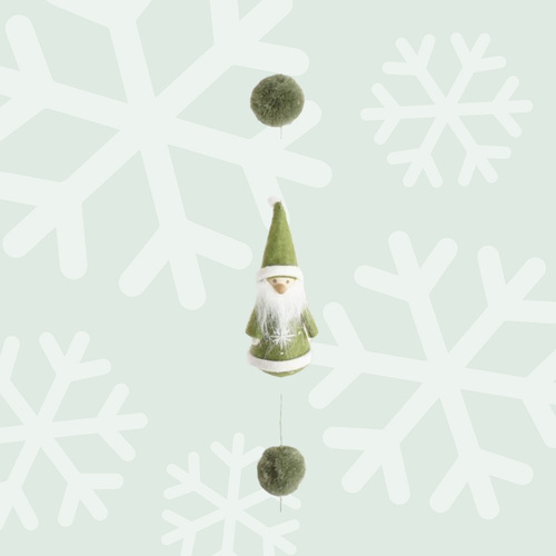 160cm Christmas Gnome Hanging Ornament - Green image