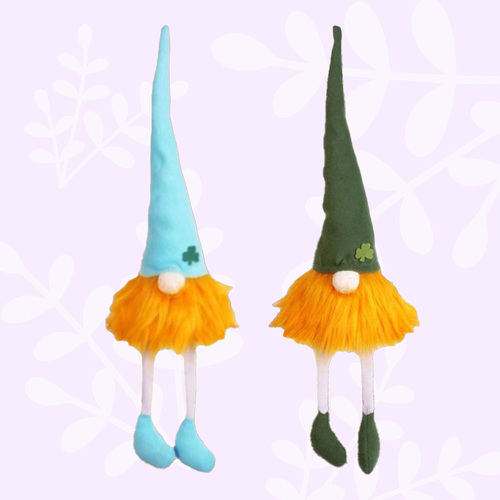 45cm Irish Gnome With Orange Beard - Assorted Colours image