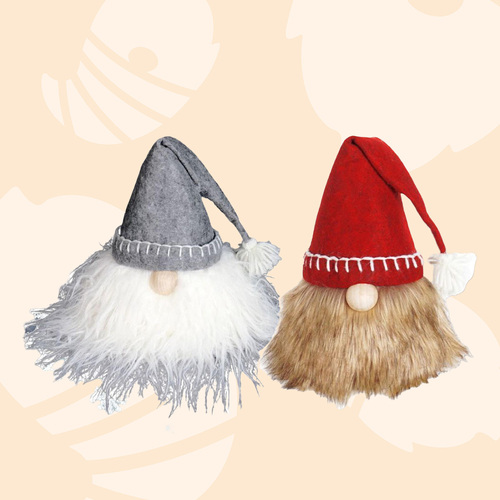 21cm Hairy Christmas Gnome- Assorted Colours image