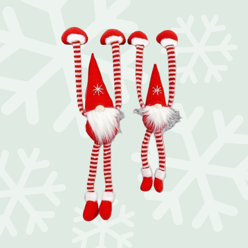 Hanging Gnome With Red Stripey Clothes & Red Hat - Assorted Sizes image