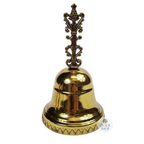 Brass Table Bell With Decorative Handle