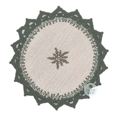 Green Edelweiss Round Coaster By Schatz (14cm) image