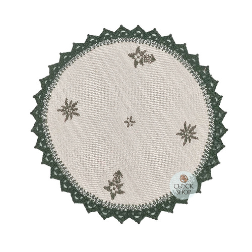 Green Edelweiss Round Placemat By Schatz (25cm)