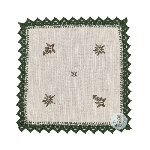 Green Edelweiss Square Placemat By Schatz (25cm)