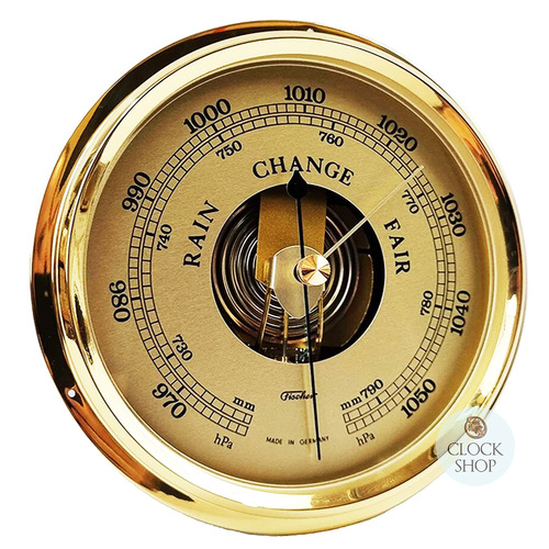 16cm Gold Barometer Insert With Gold Dial By FISCHER