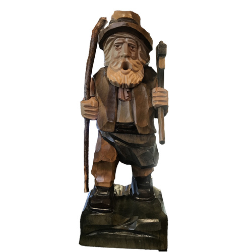 22cm Hand Carved Wood Chopper German Incense Burner By Master Carver image