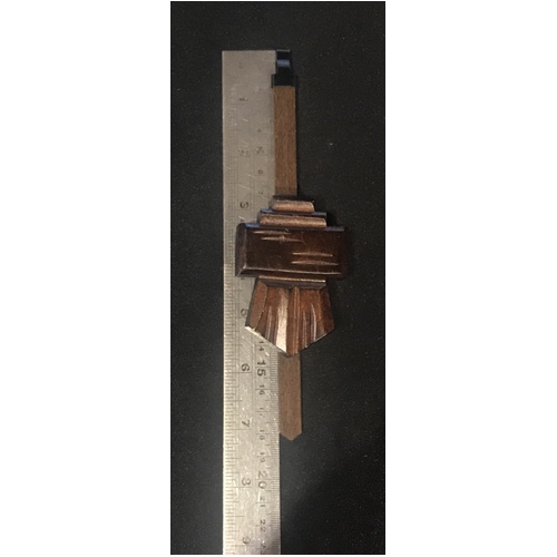 Cuckoo Clock Mechanical Pendulum Chalet Style Large Bob in Dark Walnut Colour - Rod Length 170mm