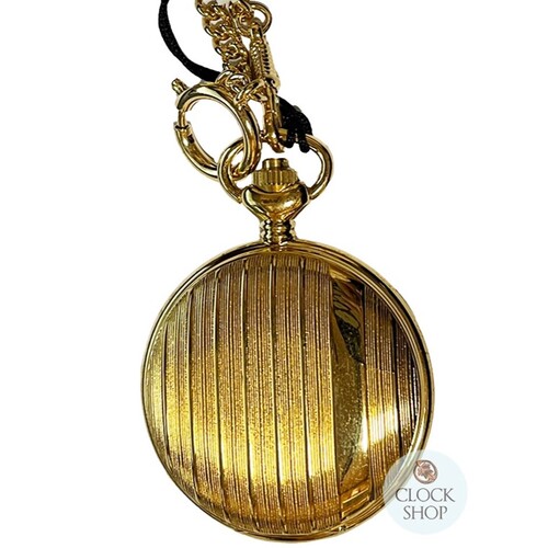48mm Gold Unisex Pocket Watch With Pin Stripes By CLASSIQUE (Arabic)