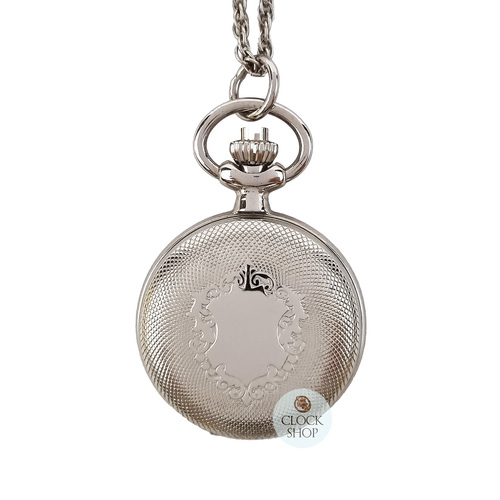 23mm Rhodium Womens Pendant Watch With Crest By CLASSIQUE (Arabic)
