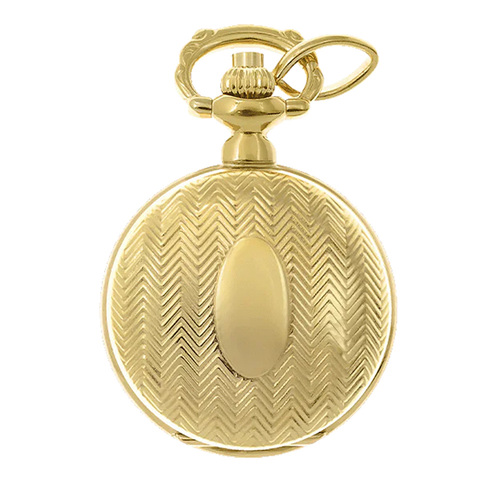 23mm Gold Womens Pendant Watch With Zig Zag Pattern By CLASSIQUE