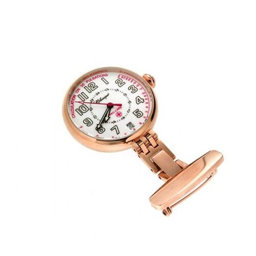 Rose Gold Plated Nurses Watch With Pro Care Set By CLASSIQUE