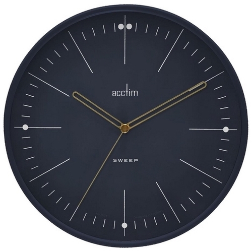 28cm Solna Midnight Blue Silent Wall Clock By ACCTIM image