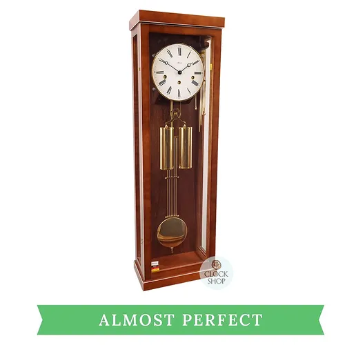 86cm Walnut 8 Day Mechanical Regulator Wall Clock By HERMLE (Marks On Inside Rear Panel) image